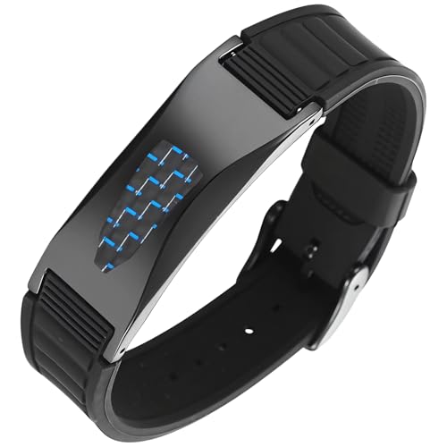 Bracelet anti-ondes en acier inoxydable et silicone réglable