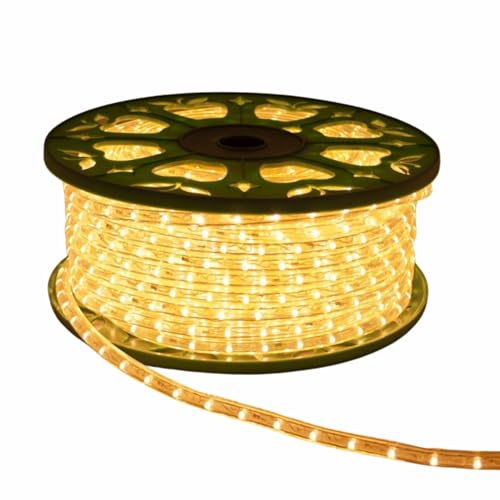 Opiniones de Mangueras de luces LED los mejores 10. 41 Luces LED para Exterior, 10M, 200 LEDs, 8 Modos de Iluminación, Manguera Transparente IP67 Impermeable, Decoración Navideña (Blanco Cálido)