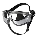 Dualoai Fashion Pet Dog Goggles Sunglasses Protection Anti-Wind Glasses Eye Wear, Black