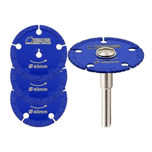 SHDIATOOL Diamant-Trennscheibe 40mm, Metall-Trennscheibe,4pcs Sägeblatt für Stahlrohr Eisen Rebar Winkel Stahl mit 6MM Rundschaft SHDIATOOL Diamant-Trennscheibe 40mm, Metall-Trennscheibe,4pcs Sägeblatt für Stahlrohr Eisen Rebar Winkel Stahl mit 6MM Rundschaft