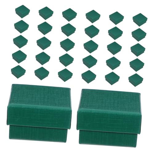 Organisateur de bijoux portable petit format boîtes vertes colliers et bagues - 2