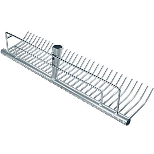 Idealspaten 66457000 Rasenrechen mit 2 Parallelstreben, Silber, 40 x 25 x 15 cm Cover