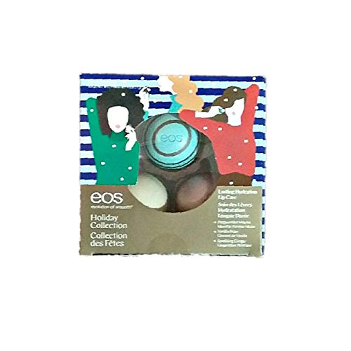 EOS Holiday Collection Lasting Hydration Lip Care: Peppermint Mocha, Vanilla Bean, Sparkling Ginger