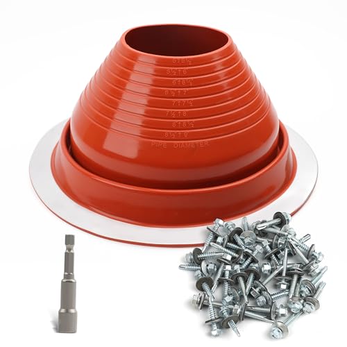 #6 High Temp Silicone Roof Pipe Flashing Boot for 5-9" Vents