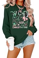 Material: Size-S=US(4-6), M=US(8-10), L=US(12-14), XL=US(18-20). This Pink Goes Good with Green Sweatshirt is made of soft and breathable fabric, super soft and very comfortable to wear. Design: Witch sweatshirts for women, Musical shirts, pink and g...