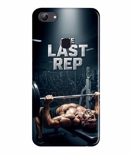 Image of Last Rep Gym Motivation Quotes Printed Hard Back Case Cover & Compatible for Vivo Y81 (Multicolor) - D1808