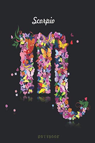 Scorpio Zodiac Gifts: Pretty & Cute Gift for People Crazy with Horoscope | Lined Notebook for Writing | Pages Decorated with Zodiac Signs | Greeting Cards Replacement image 2