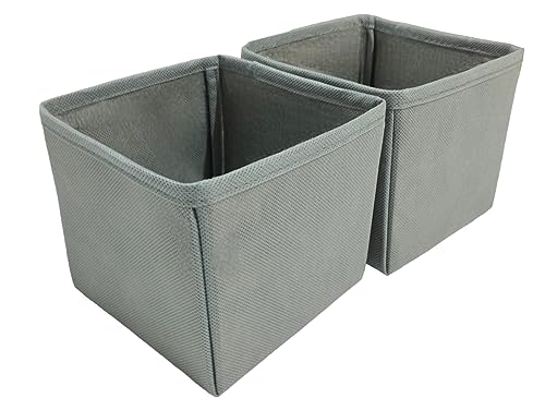 2'li Gri Çekmece İçi Düzenleyici Düzenleyici Set - Çok Amaçlı Dolap İçi Kutu Seti (13 * 13 * 13)