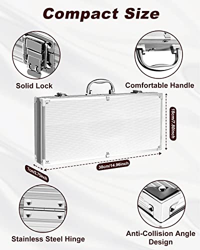 Trongle BBQ Tools Set, 26pcs Stainless Steel bbq set BBQ Accessories Set With Heat Resistant Handle, Case, BBQ Grill Mats, Premium Camping BBQ Utensil Set, Set Man Woman, Father's Day, Black (JOF-I4)