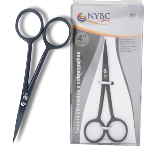 NYBC Beauty, Tesoura para Pelos e Sobrancelhas Preta 4