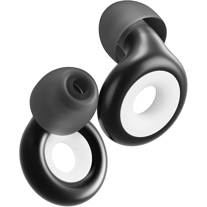 EXCLUCITY Noise Cancelling Ear Plugs | Soft Silicone Earplugs for Sleeping, Studying, Travel, and Flight | Reusable Noise Reduction Earbuds with 6 Comfort Tips (S/M/L) – Black-picture-0