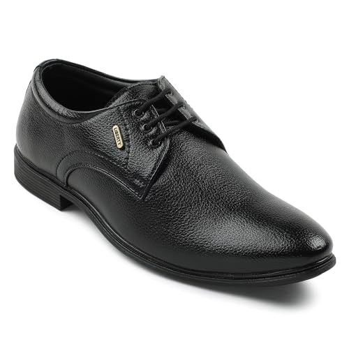 Image of Liberty Fortune HOL-130E Formal Lacing Derby Shoes for Men with PVC Sole | PU Outsole | Comfortable & Lightweight | Cushioned Footbed | Durable & Trendy Design
