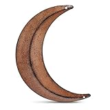 BCD Rustic Moon Outhouse Bathroom Decor 12' Large - Primitive Wall Art Outhouse Sign for Door - Rusty Metal Crescent Decorations - Country & Primitive Home Decors Store For Outdoor Wall