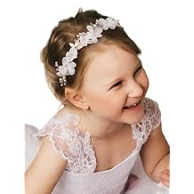 SWEETV Silver Flower Girl Headpiece for Wedding, Communion, Birthday Party - Princess Crystal Hair Accessories