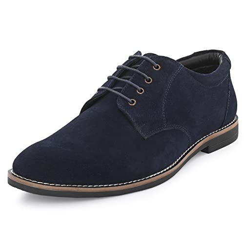 Image of Auserio Men's Suede Leather Derby Lace Up Formal Shoes | Anti Skid Sole & Waxed Laces| Antimicrobial & Heat-insulating| Memory Foam Padded Insole | Shoes for Office & Parties (SSE 013.014.015.016.017)