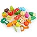 Giocattoli da cucina in legno per i bambini, 17Pcs Cucina Bambini Giocattoli Taglio Frutta e Verdure Gioco di ruolo Giocattoli Educativi per Bambini