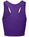 Women Sleeveless Racerback Crop Camisole Tank Tops Cotton Basic Shirts Purple M