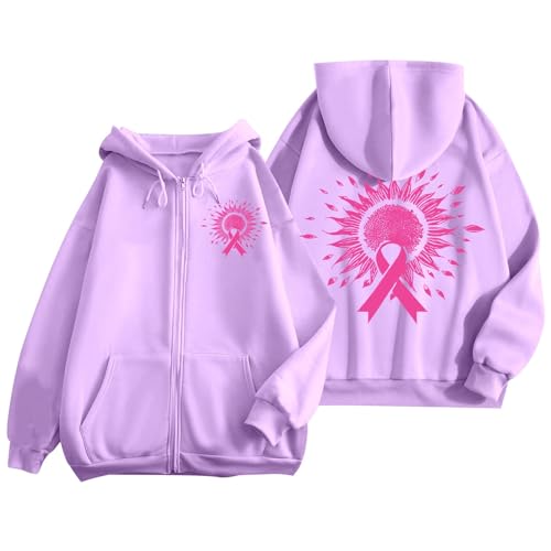 Sweat rose avec poche et cordon de serrage veste zippée femme confortable