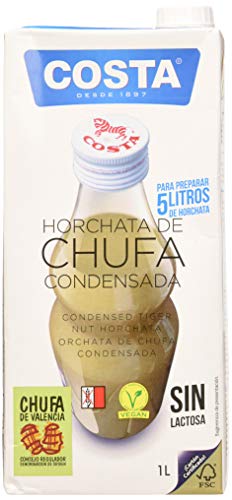 Costa Costa Horchata De Chufa Condensada 1L. Slim 1000 ml - Pack de 6