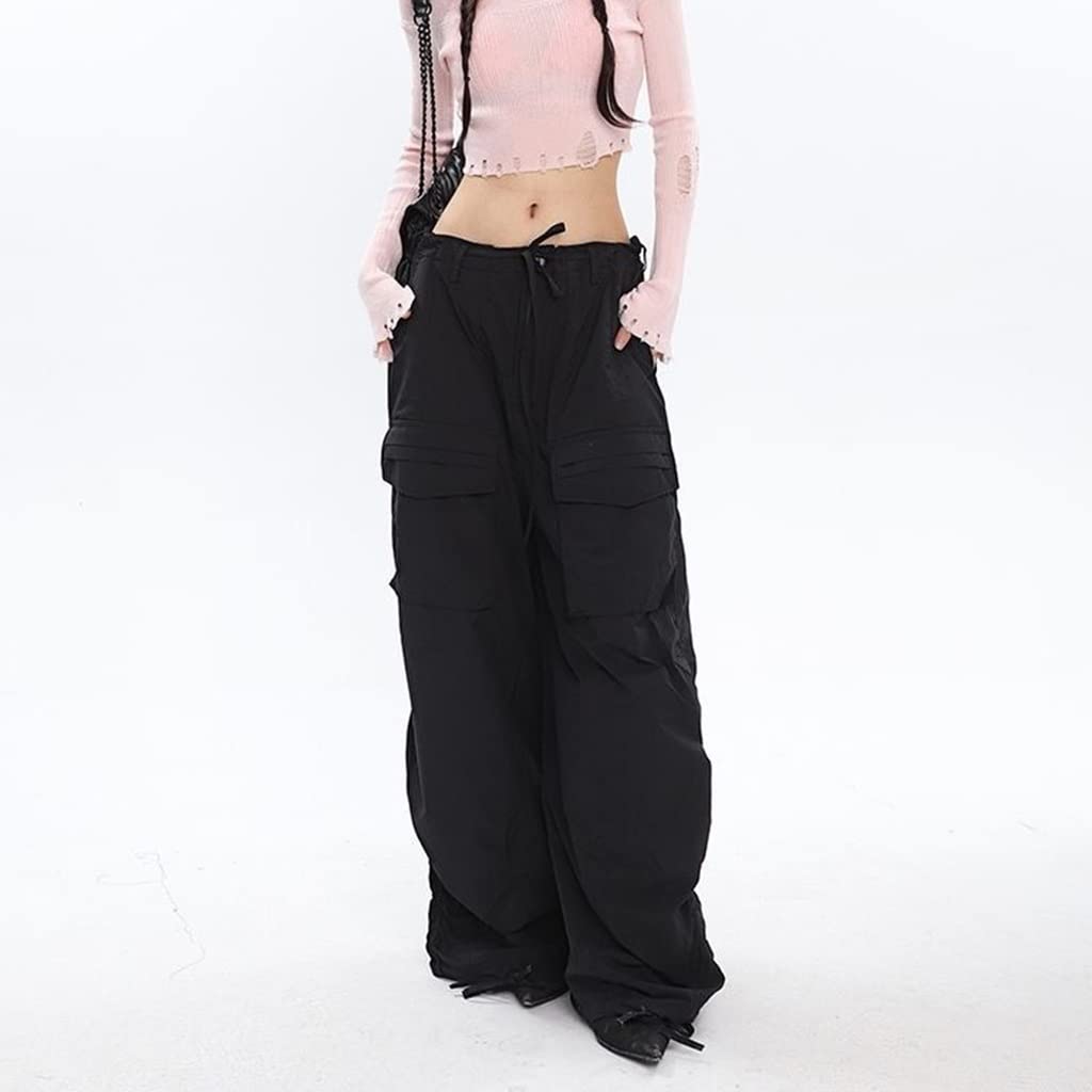 パラシュートパンツ ルーズドローストリングマルチポケット レディース