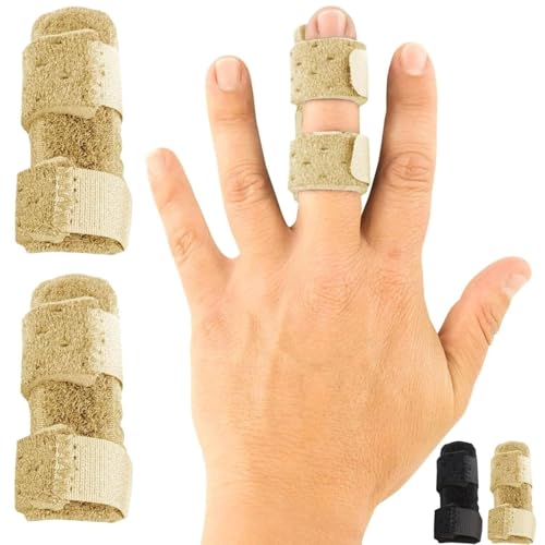 Vive Finger Splint (2 Pack) - Universal Finger Straightener - Broken and Trigger Finger Splints -...