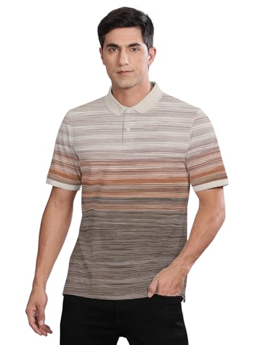 Image of BULLMER Trendy Colour-Block /Graphic Printed Collar /Polo Neck Tshirt for Men