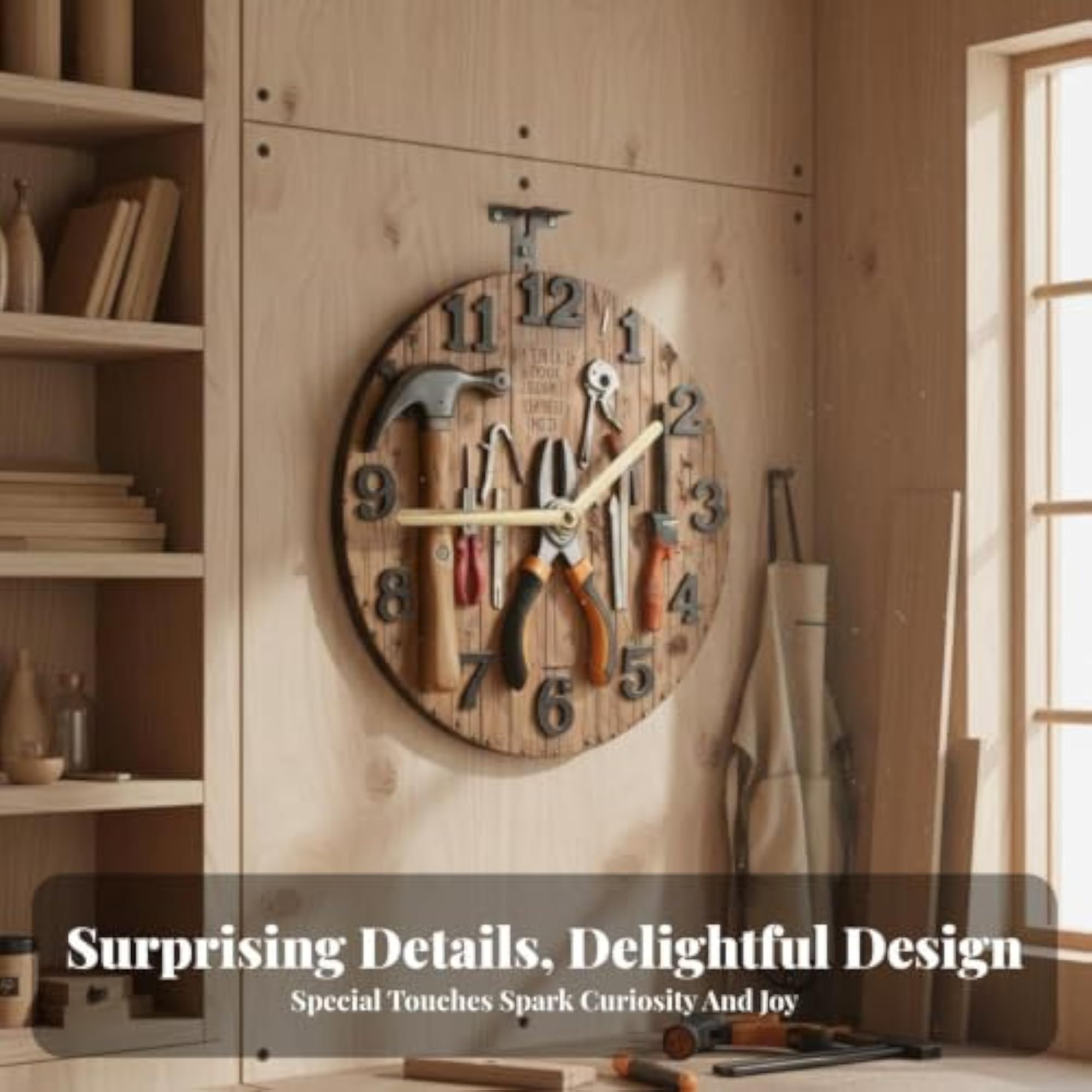 Automotive Tool Wall Clock for Mechanics and Handymen