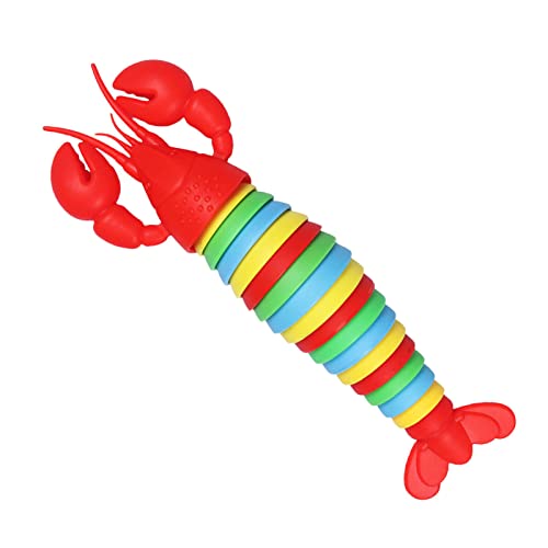 Image of Lobster Sensory Decompression Toy, 3D Printed Lobster Fingertip Toy Cute Colorful Portable for Office Play (Red Head)