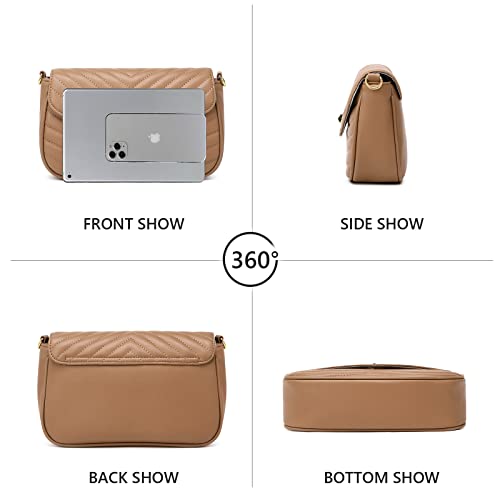 Image of JEEHAN Quilted Crossbody Bags for women Designer Shoulder Handbags Small Purse