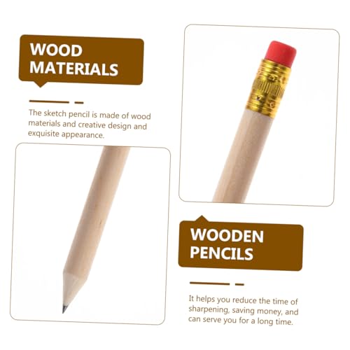 50 lápices de madera golf con borrador rojo NOLITOY miniatura 3