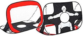 Surplex 2 pack Pop Up Football Goals for Kids, 2 in 1 Mini Kids Soccer Goal, Folding and Portable Soccer Target Net with Carry Bag, Kids Skills Goal Set for Kids Indoor Outdoor Play Sports Practice