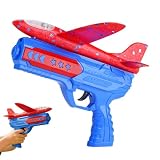 Aerodynamic Foam Glider, Lightweight Craft, 9.45x8.86x4.92 Inches Model with Wings, Sturdy Aviation Toy, Compact Sleek Silhouette with Decals, Outdoor Launching Device Accessories for Boys