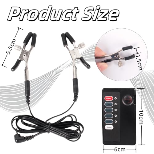 Elektrostimulation Nippelklemmen Elektro-Schock-Spielzeug für Brust und Flirten Einstellbar Nippelklemme Sex Toys Bondage Set Nippel Stimulation SM Fetisch Sexspielzeug Für Frauen Männer
