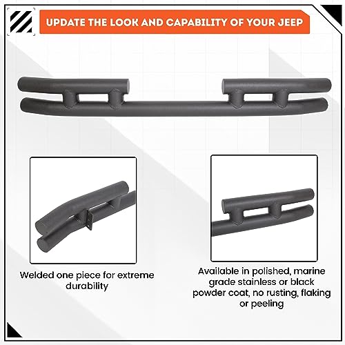 Image of ECOTRIC Rear Bumper Compatible with 1997-2006 Jeep Wrangler TJ