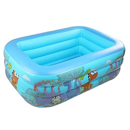 Opblaasbaar zwembad, verdikt 2-laags Kids Water Play Padding Bathtub Blue 120cm, Baby Badzwembad, - Image 5