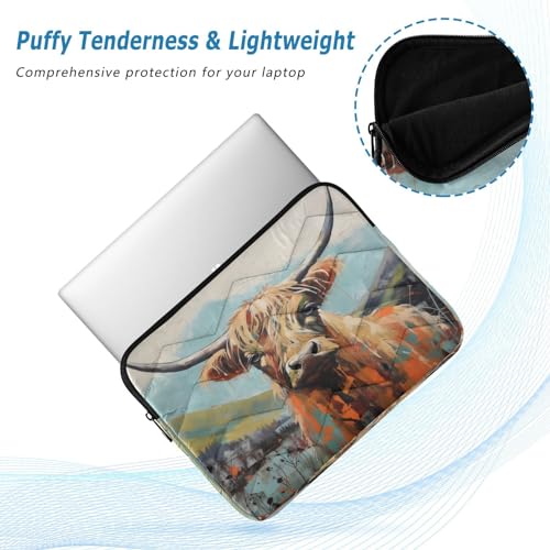 Funda para portátil con diseño de vaca Highland para 13-14 pulgadas miniatura 5