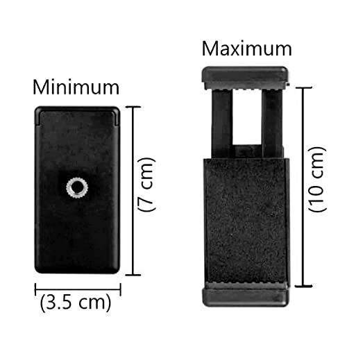 Image of INEFABLE Universal Monopod Holder Clip - Black (Pack of 3) - Compatible with Smartphones (2.2-3.6 inches) - Tripod & Monopod Mount - 360 Rotation - Secure Grip - ABS Plastic & Metal Springs