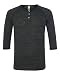 Alternative Mens 3/4 Sleeve Raglan Henley 1989
