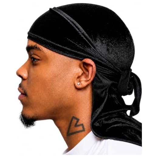 Veeta Superior Velvet Durag - Soft Velvet Durags for Men & Women, Long Double Wide Straps, Silky Durag Liner, Triple Stitched