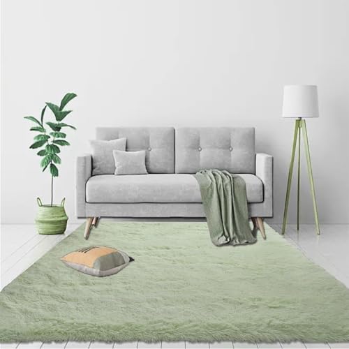 Tapis de salon grand format vert clair pour chambre grand tapis - 2