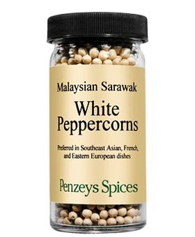Whole Sarawak White Peppercorns By Penzeys Spices 2.4 oz 1/2 cup jar Pack of 1