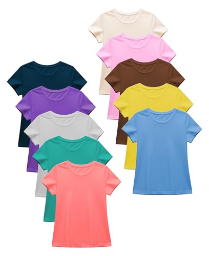 Sexy Basics Women's Cotton Stretch Color T Shirts | Casual & Active Basic Tops | Multi Packs