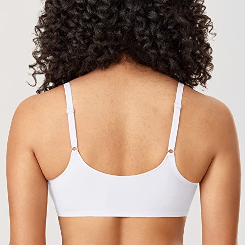 Image of DELIMIRA Women's Front Closure Bras Seamless Plus Size Plunge Underwire Unlined Comfortable Bra