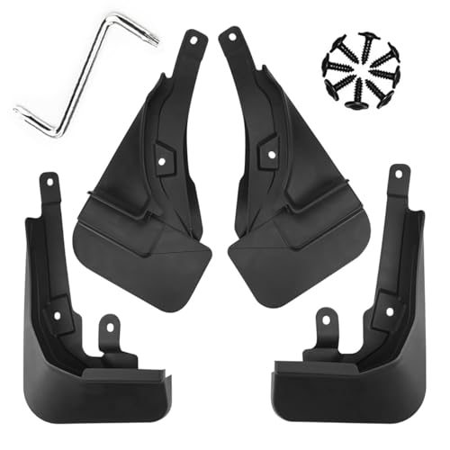 Image of Mud Flaps Mud Guards Fit for 2023-2024 HAVAL H5 (with Pedal), Front & Rear Mud Splash Guards Accessories - 4 Pc, Black