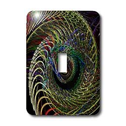 Interrupteur à bascule avec spirales multicolores pour remplacer une plaque blanche