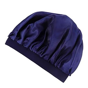 EXCEART Zachte Satijnen Slaapmuts Motorkap Nacht Slaapmuts Hoofddeksel Zijdeachtige Haaruitval Cap Voor Dames Meisjes…