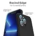 LoeoeL for iPhone 13 Pro Max Phone Case Silicone, Minimalist Ultra Thin Slim Soft Rubber Gel Solid Color Matte TPU Cute Case for Women Men, Girly Plain Aesthetic Design & Camera Cover, Black