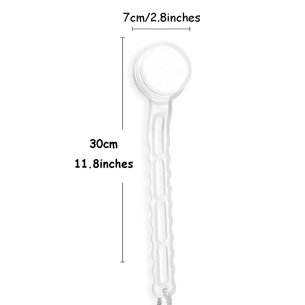 Cepillo de baño para el Cepillo para la Piel de la Espalda con Cubierta para el Cabezal del Cepillo, Cepillo para Frotar la Espalda Hecho de Fibra de Nailon, fácil de Colgar y almacenar (Co