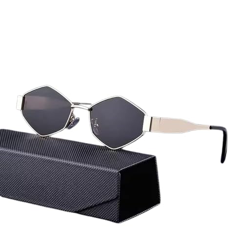 Stylish Hexagon Shape Sunglasses for Women Durable Metal Frame UV Protection Trendy Outdoor Eyewear-image-1