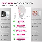 Red Light Therapy Mask for Face and Neck, 7 Colors with NIR Led Face Mask Light Therapy with Eye Protection and Remote, Rechargeable Ergonomic Design for True Anti-Aging Skincare at Home - Image 4